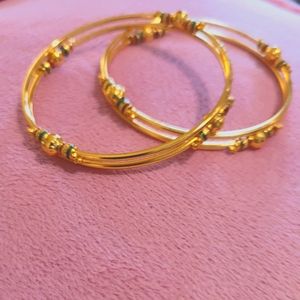 Pakistani/Indian Meenakari 24K gold plated bangles